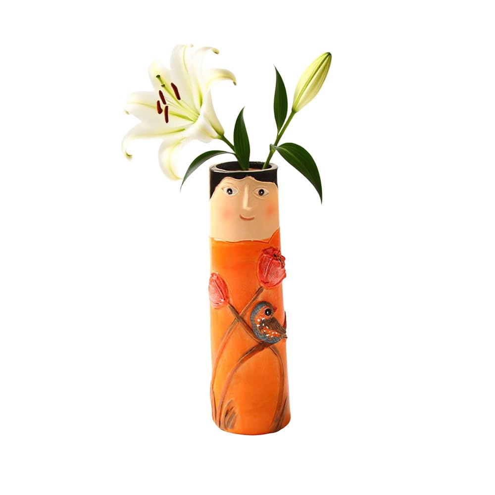 Creative Face Bud Vase, Handmade Human Face Design Vase for Flowers, Suitable for Family Painting Activities, Boho Style Decor, Farmhouse Room Decor & Home Decor