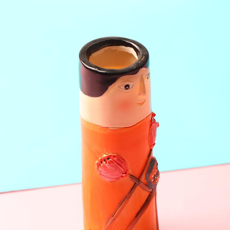 Creative Face Bud Vase, Handmade Human Face Design Vase for Flowers, Suitable for Family Painting Activities, Boho Style Decor, Farmhouse Room Decor & Home Decor