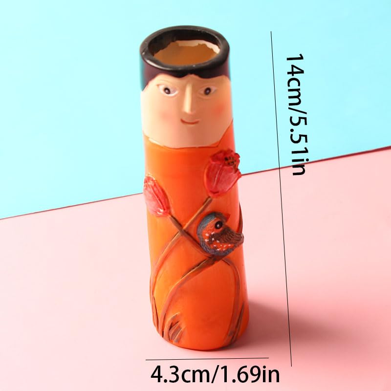 Creative Face Bud Vase, Handmade Human Face Design Vase for Flowers, Suitable for Family Painting Activities, Boho Style Decor, Farmhouse Room Decor & Home Decor